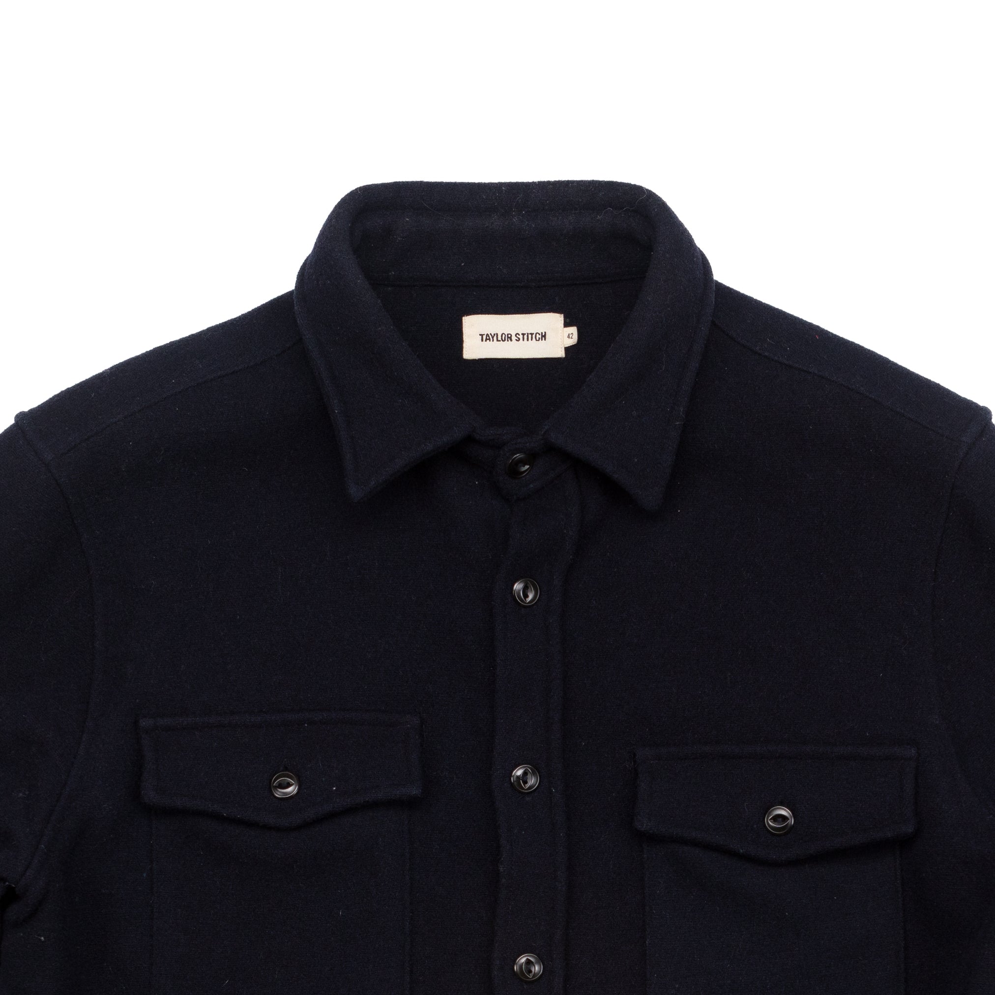 Maritime Shirt in Navy Wool - L