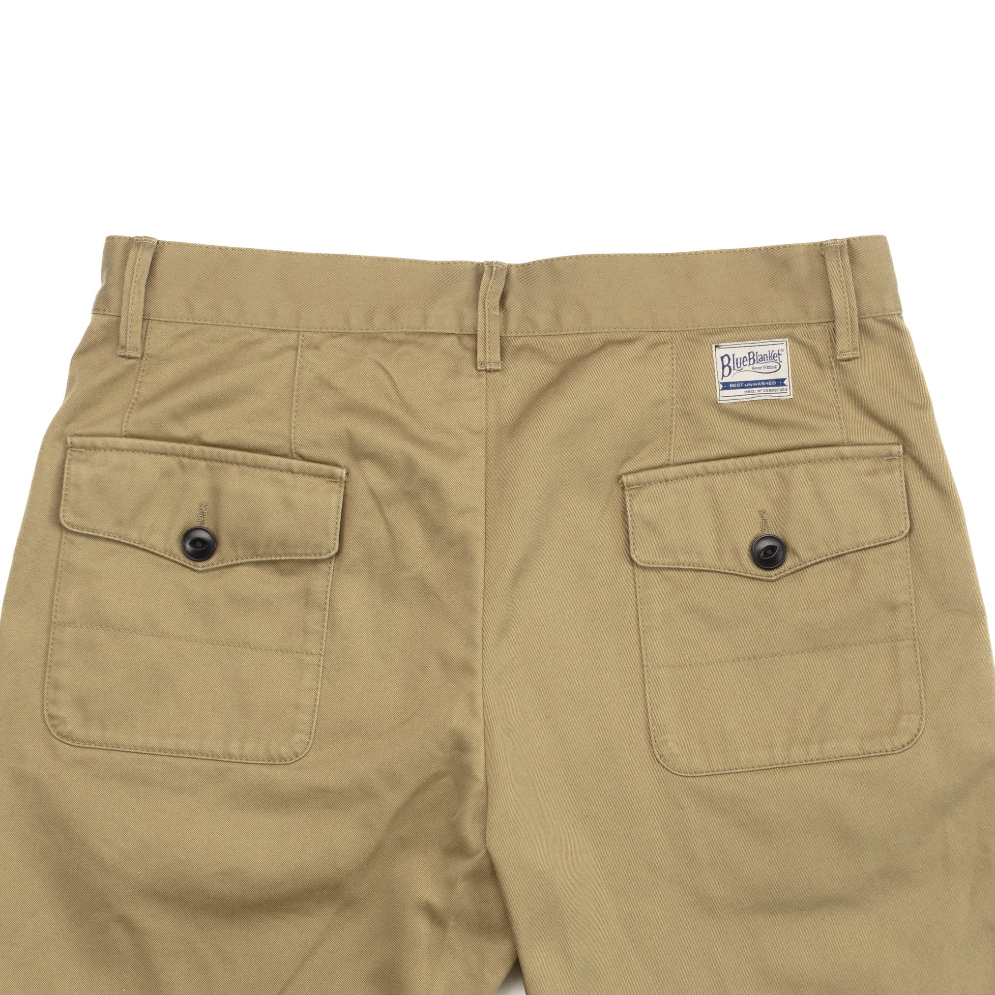 Gabardine Khaki Shorts - 32