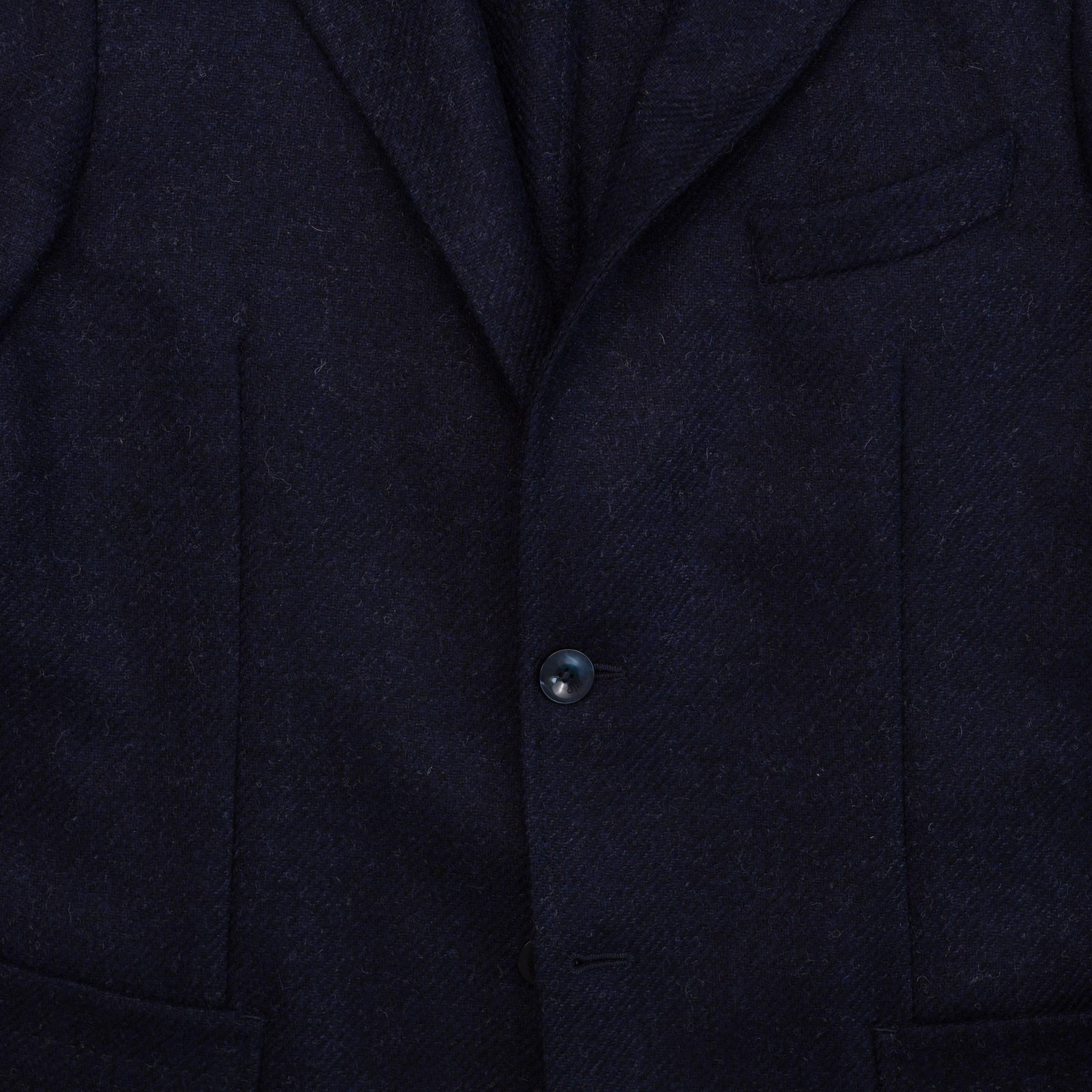 Blazer in Navy Harris Tweed Wool