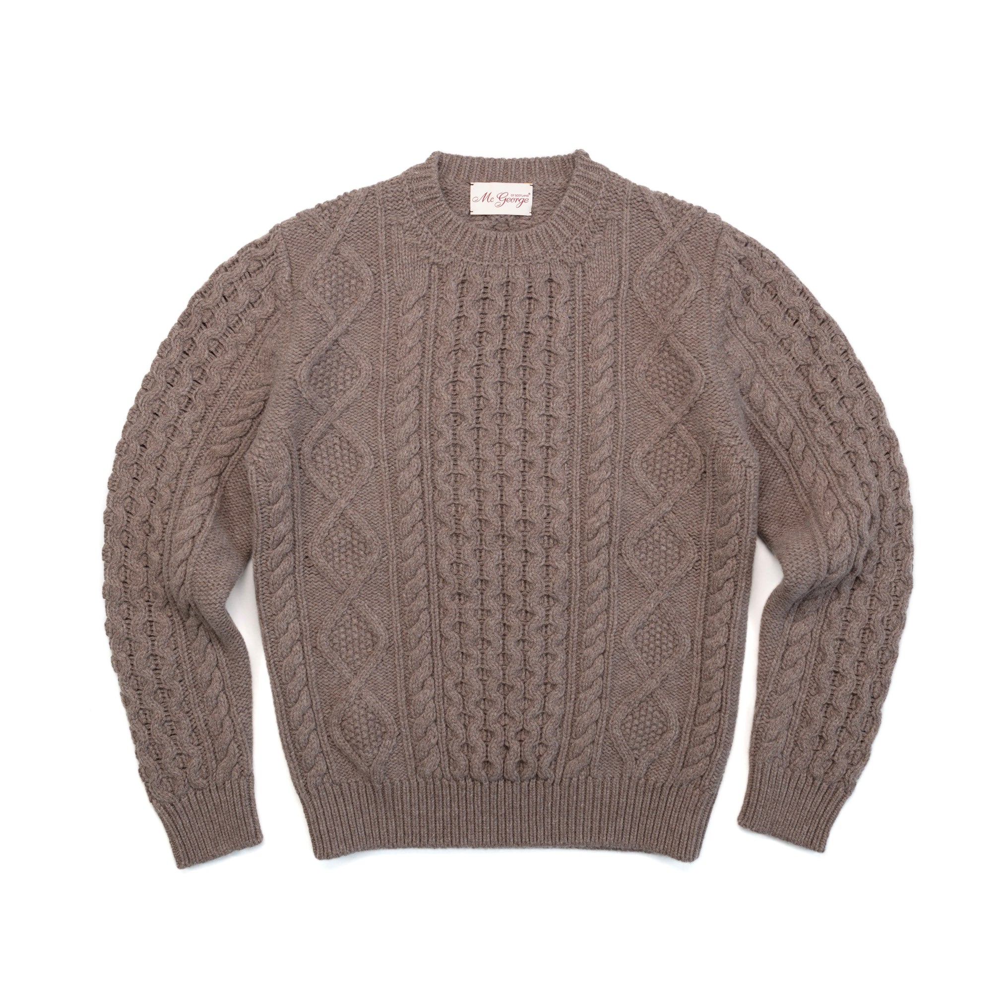 Fisherman Crewneck in Taupe