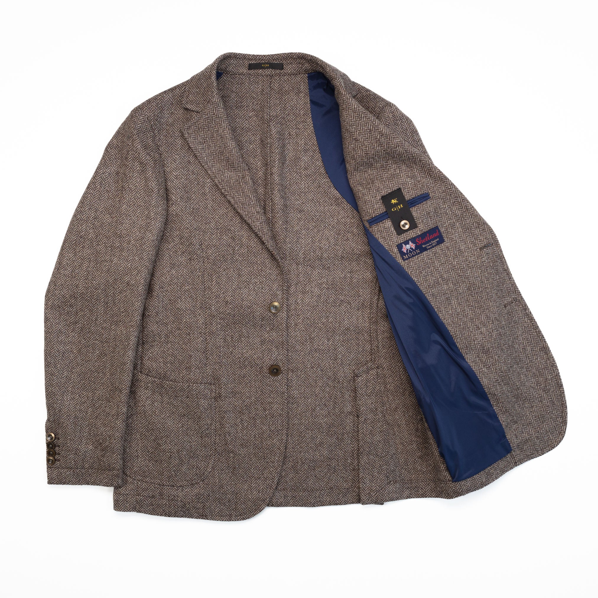 Blazer in Herringbone Harris Tweed