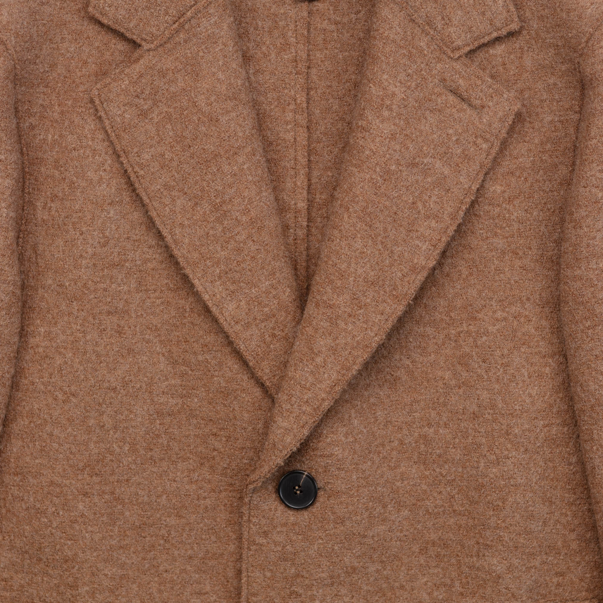 Coat in Tan Melange Wool