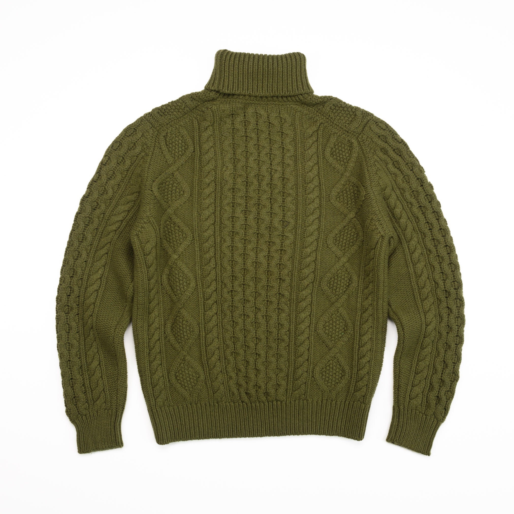 Fisherman Turtleneck in Moss