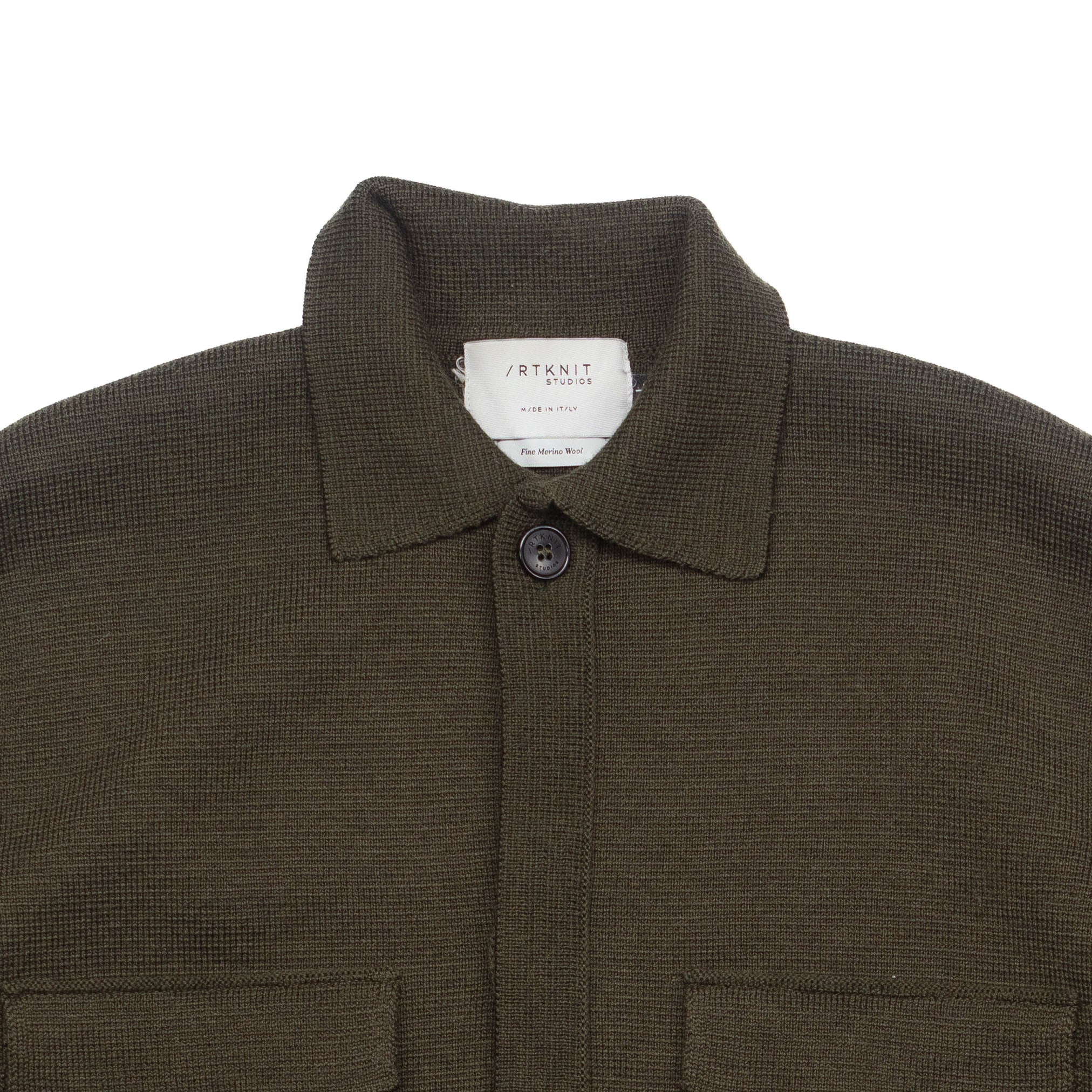 The Wool Overshirt Jacket in Military Green - L