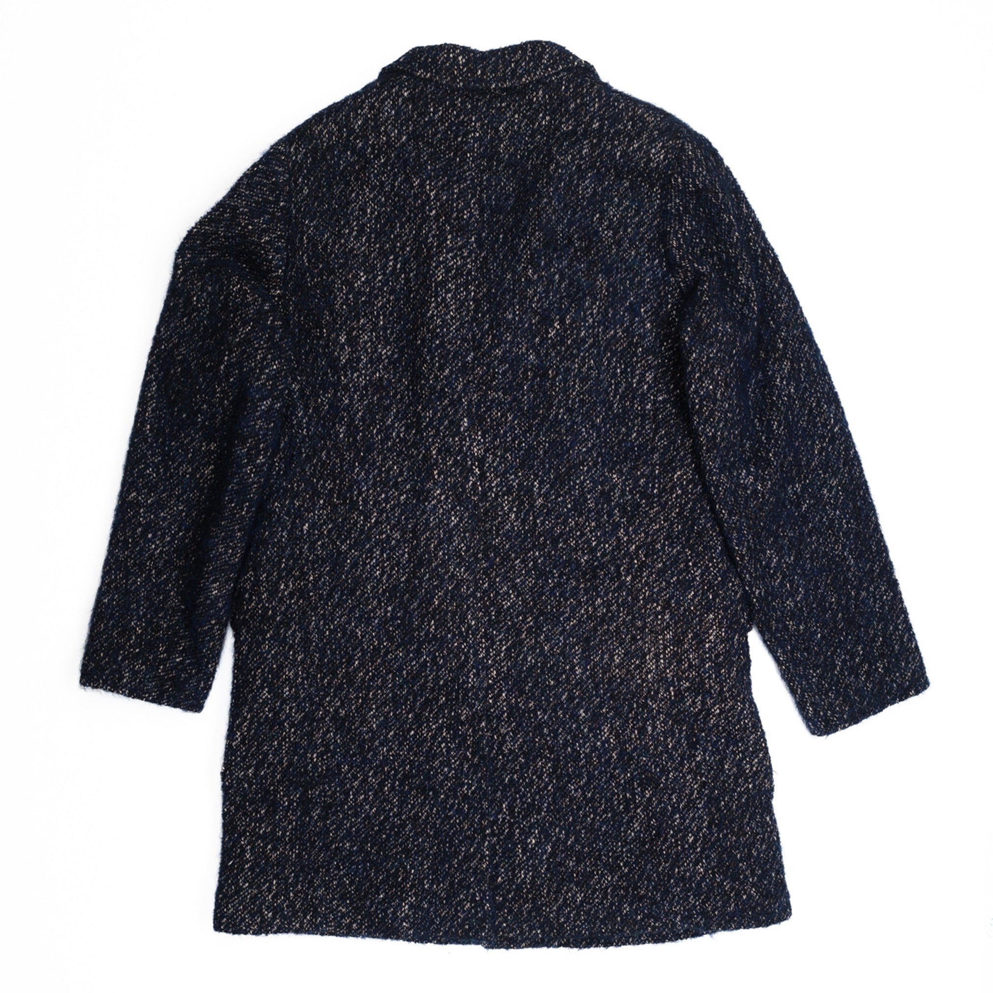 Navy Melange Coat With Liner - M