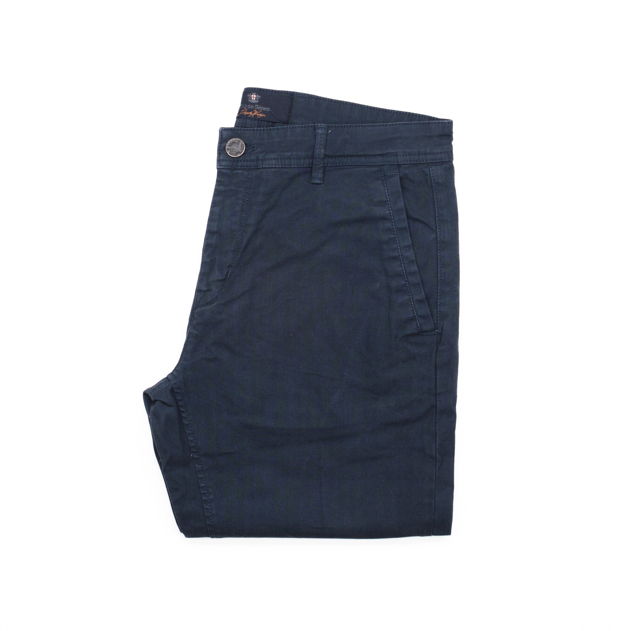 Menzo Solid Chinos in Navy - 32