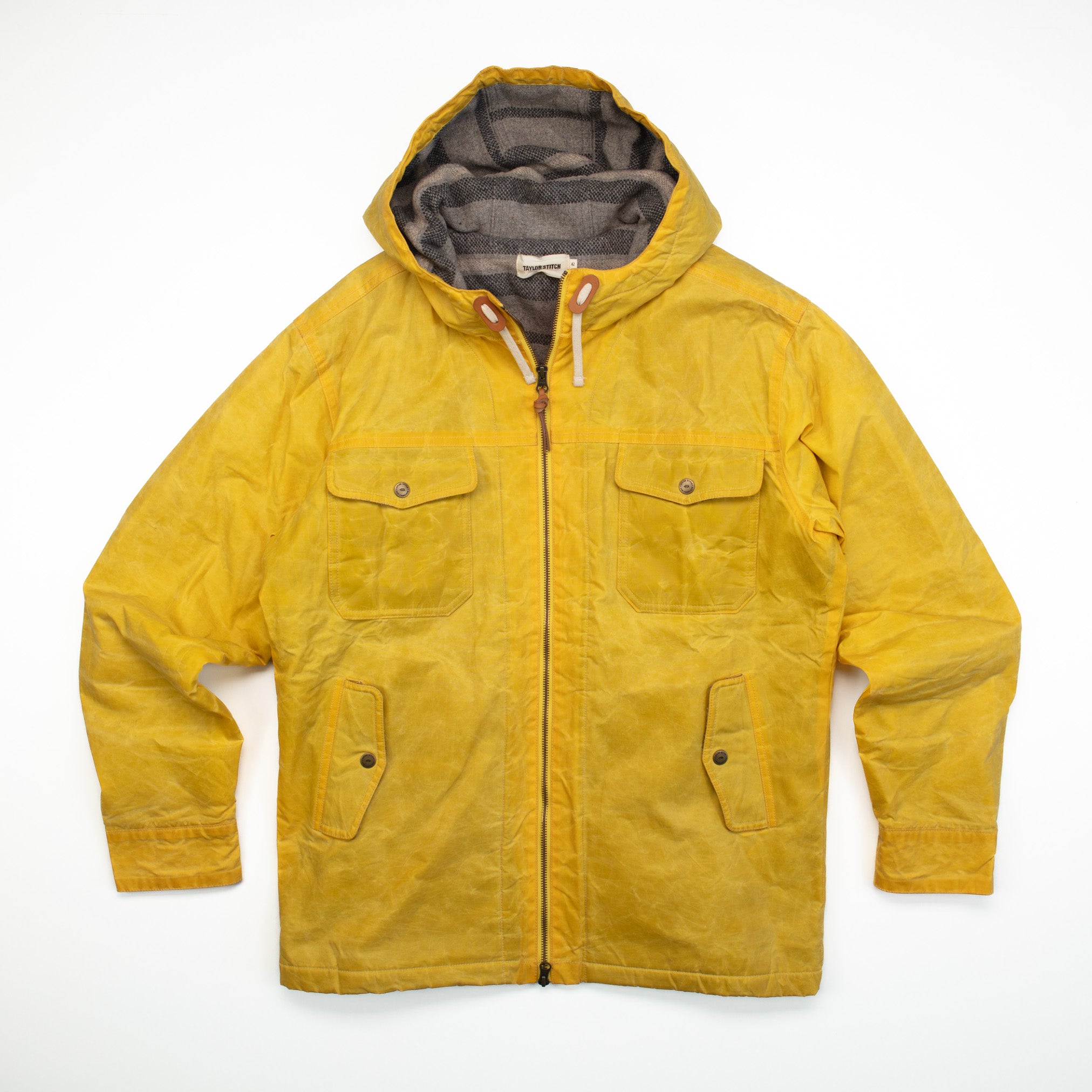 The Winslow Parka in Mustard Dry Wax L