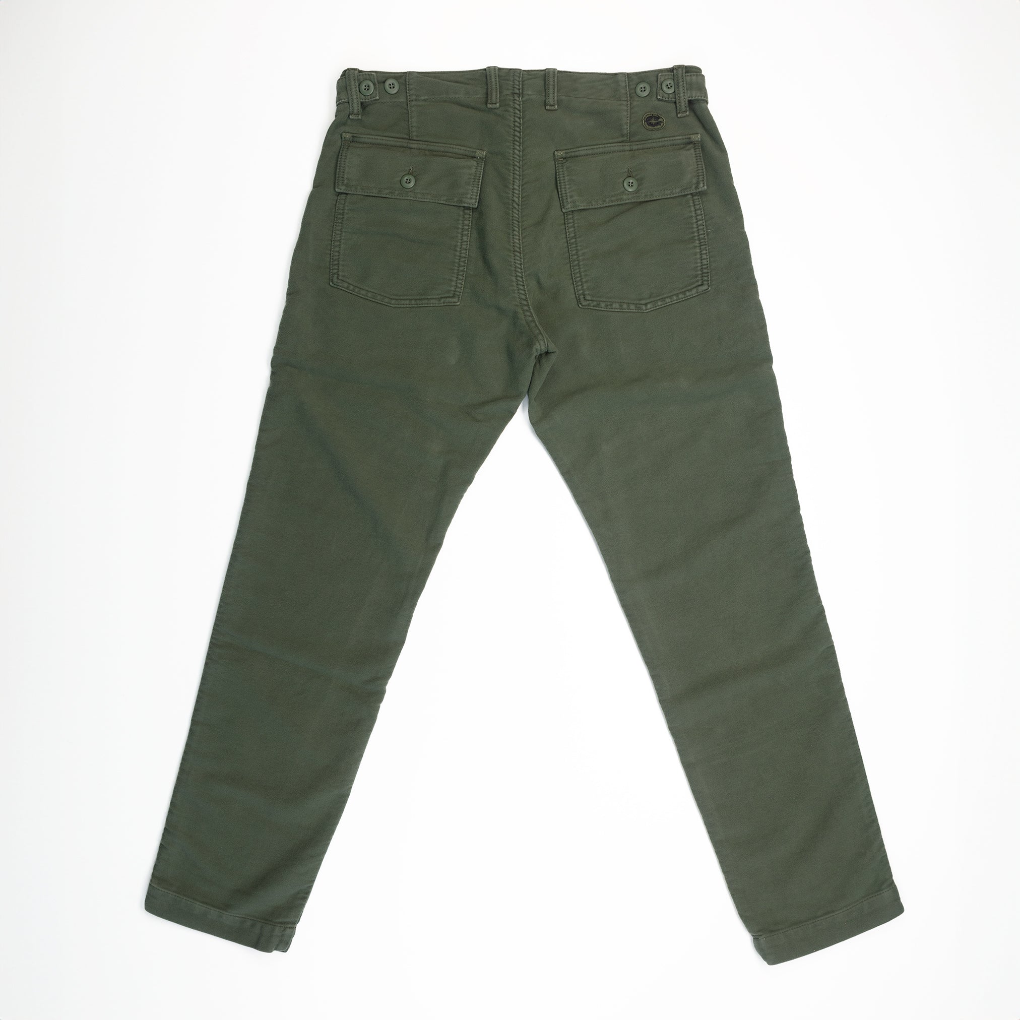 Degrasse Moleskin Fatigues in Military Green