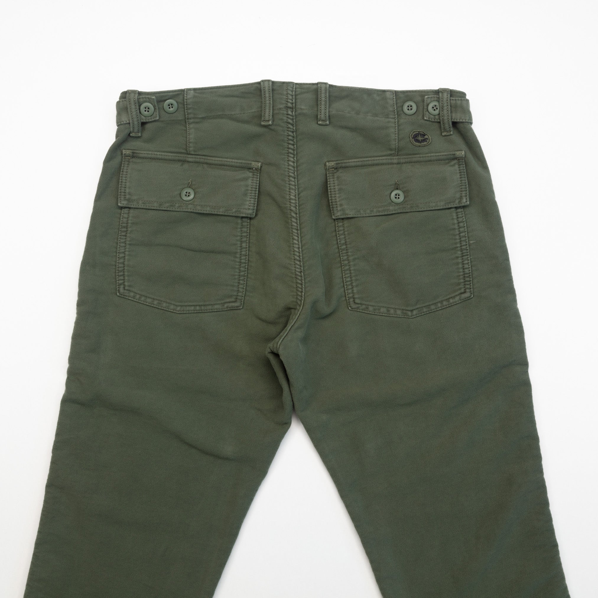 Degrasse Moleskin Fatigues in Military Green