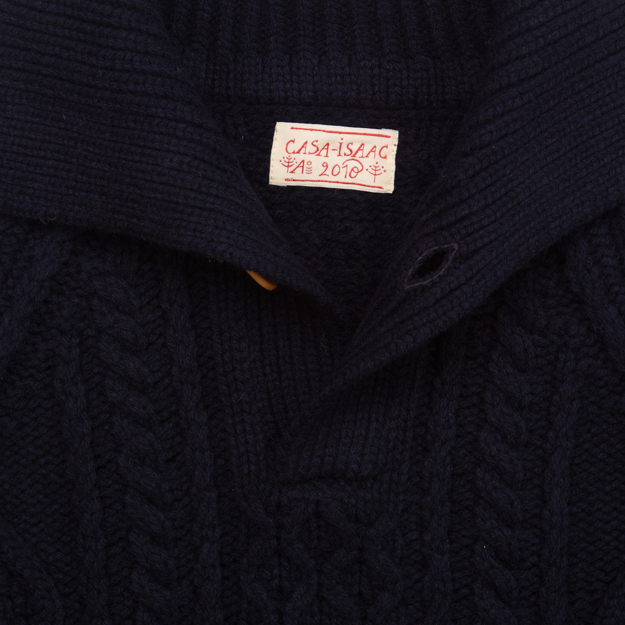 The Steve Polo Sweater in Navy Aran