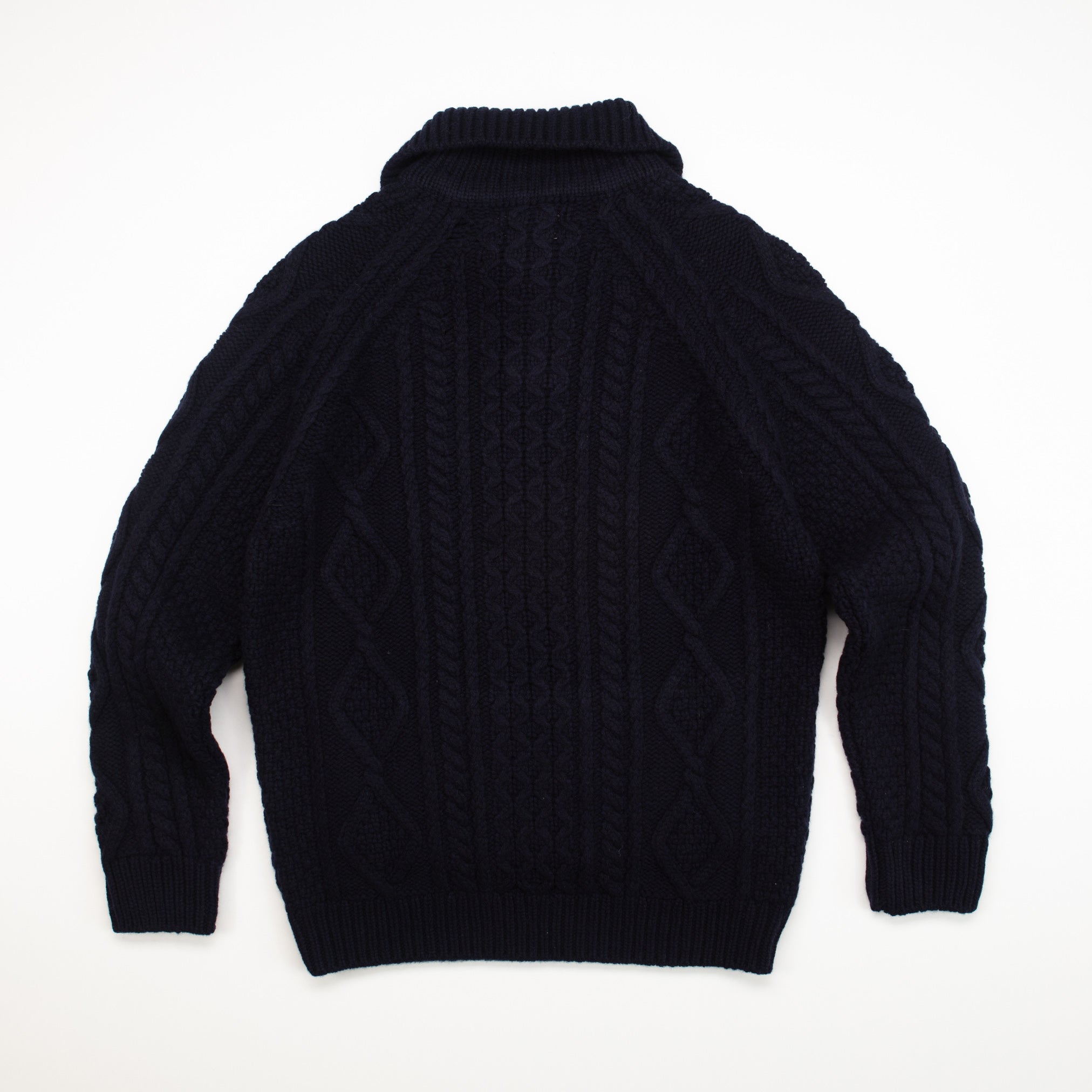 The Steve Polo Sweater in Navy Aran