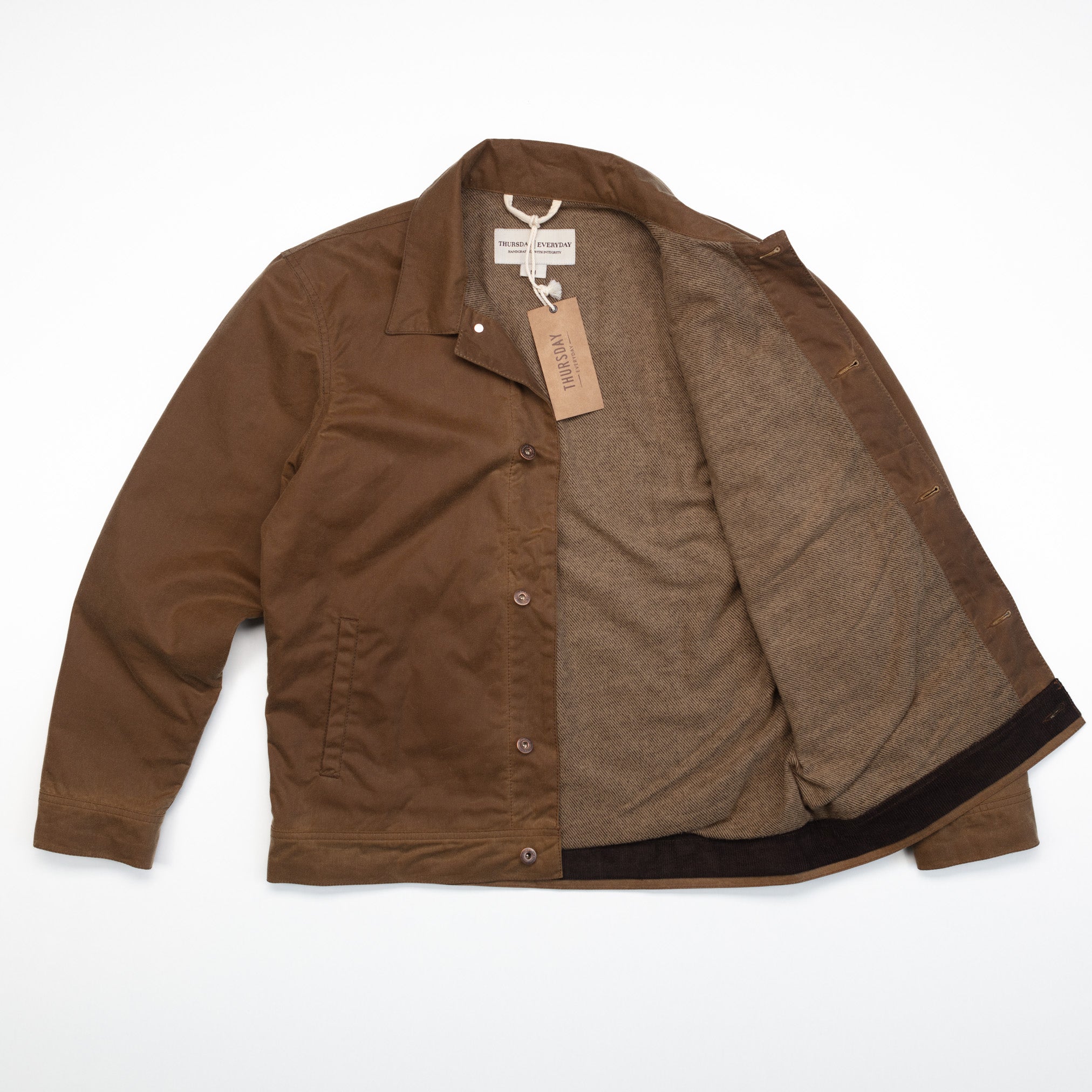 Waxed Canvas Field Jacket in Khaki - M