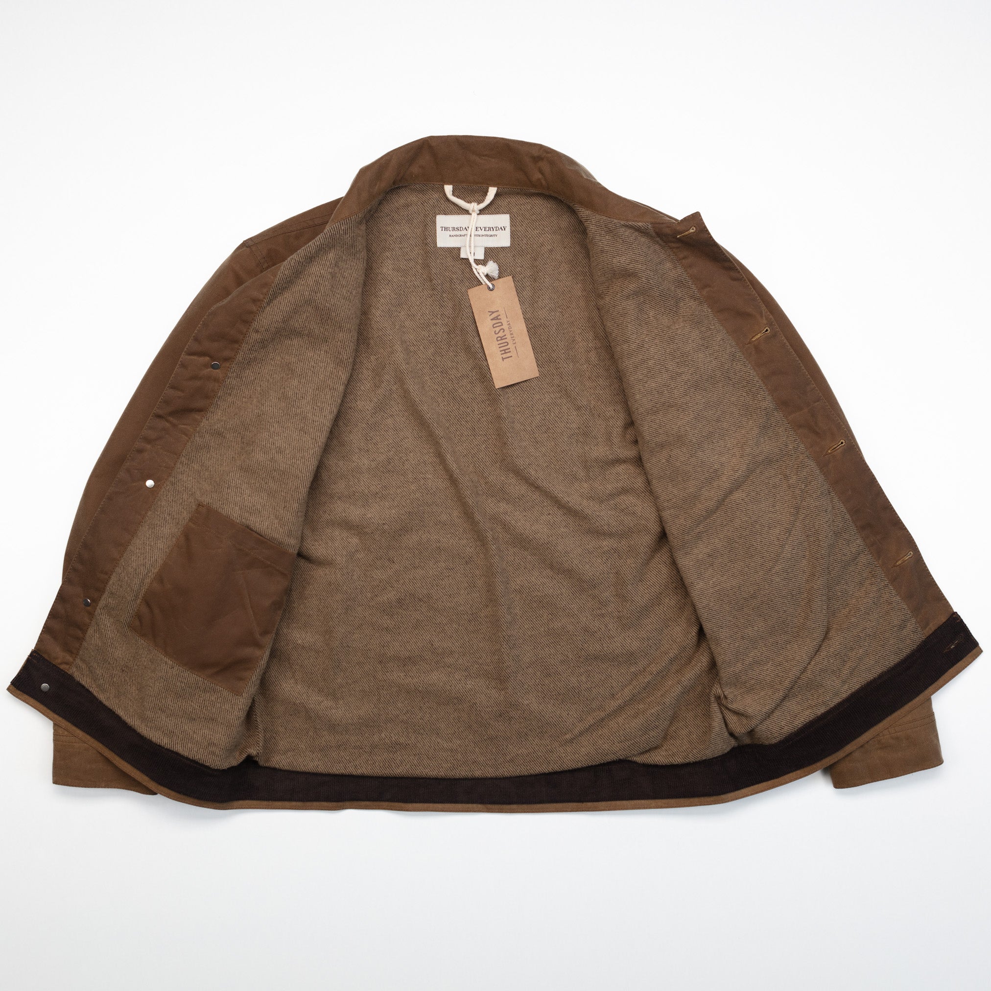 Waxed Canvas Field Jacket in Khaki - M