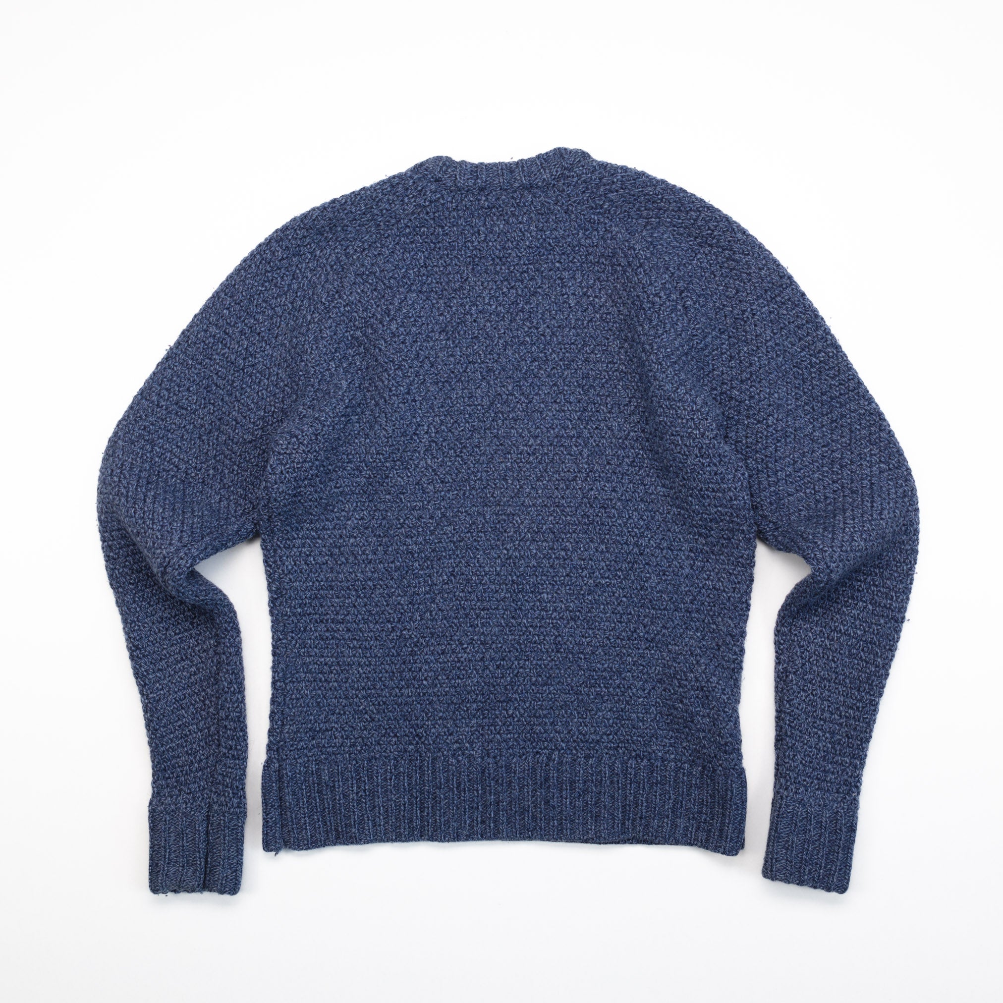 The Fisherman Sweater in Blue Melange - M