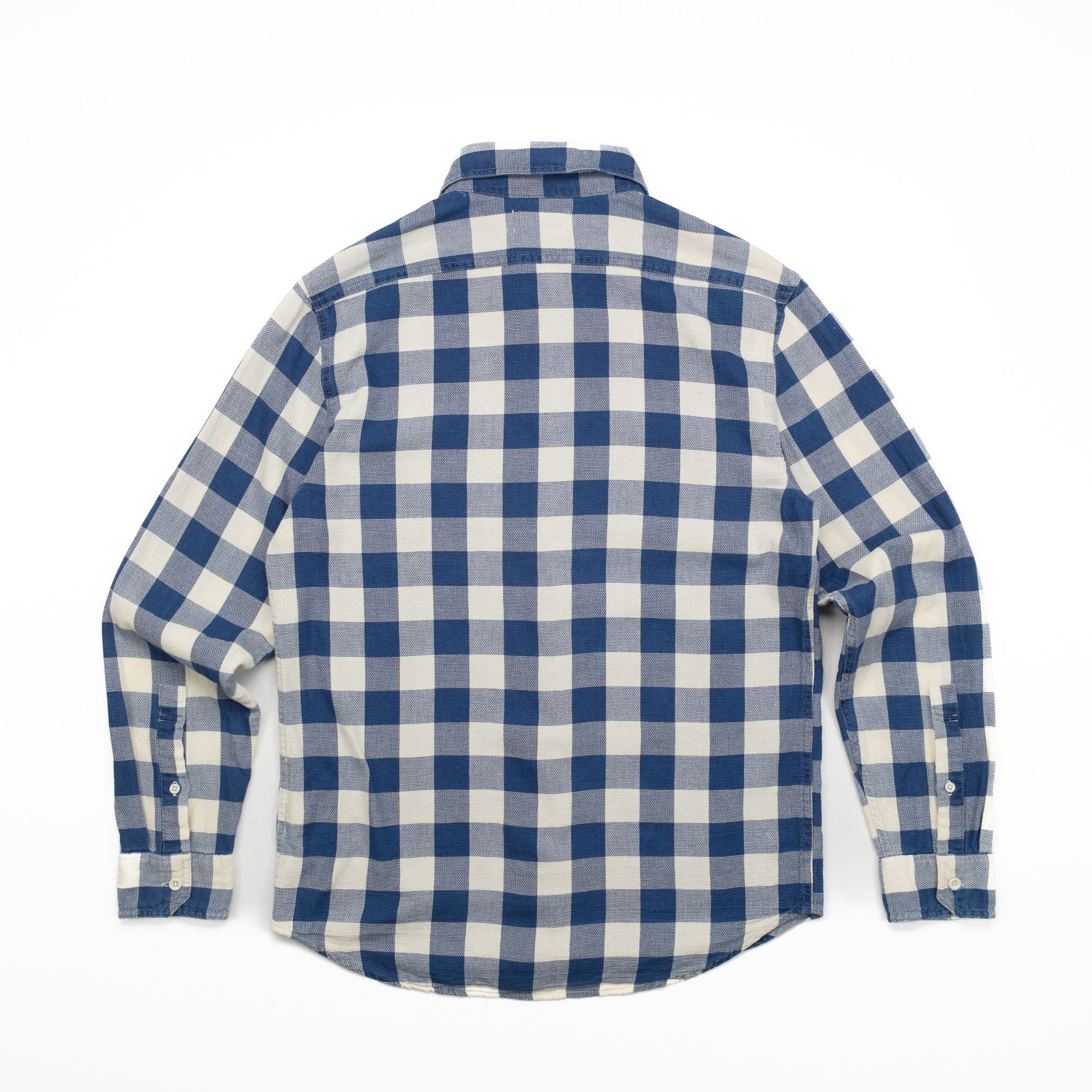 The Utility Shirt in Sun Bleached Indigo Plaid - S