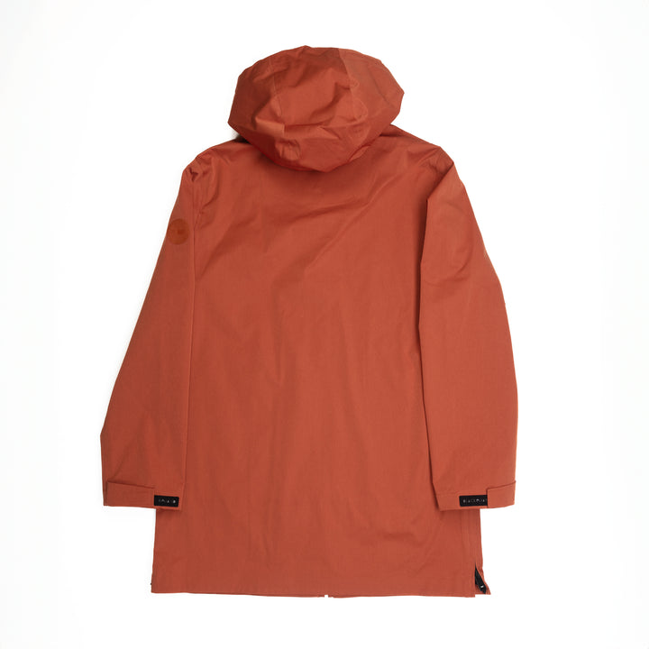 Long Rain Jacket in Dark Orange