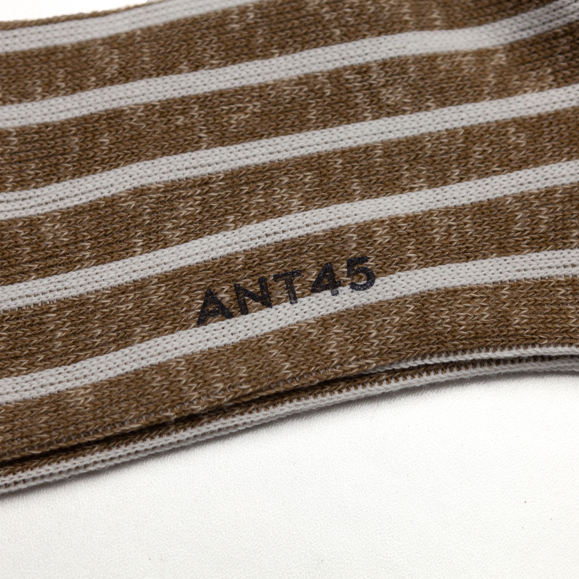 Zannone Socks in Tan & White Stripe