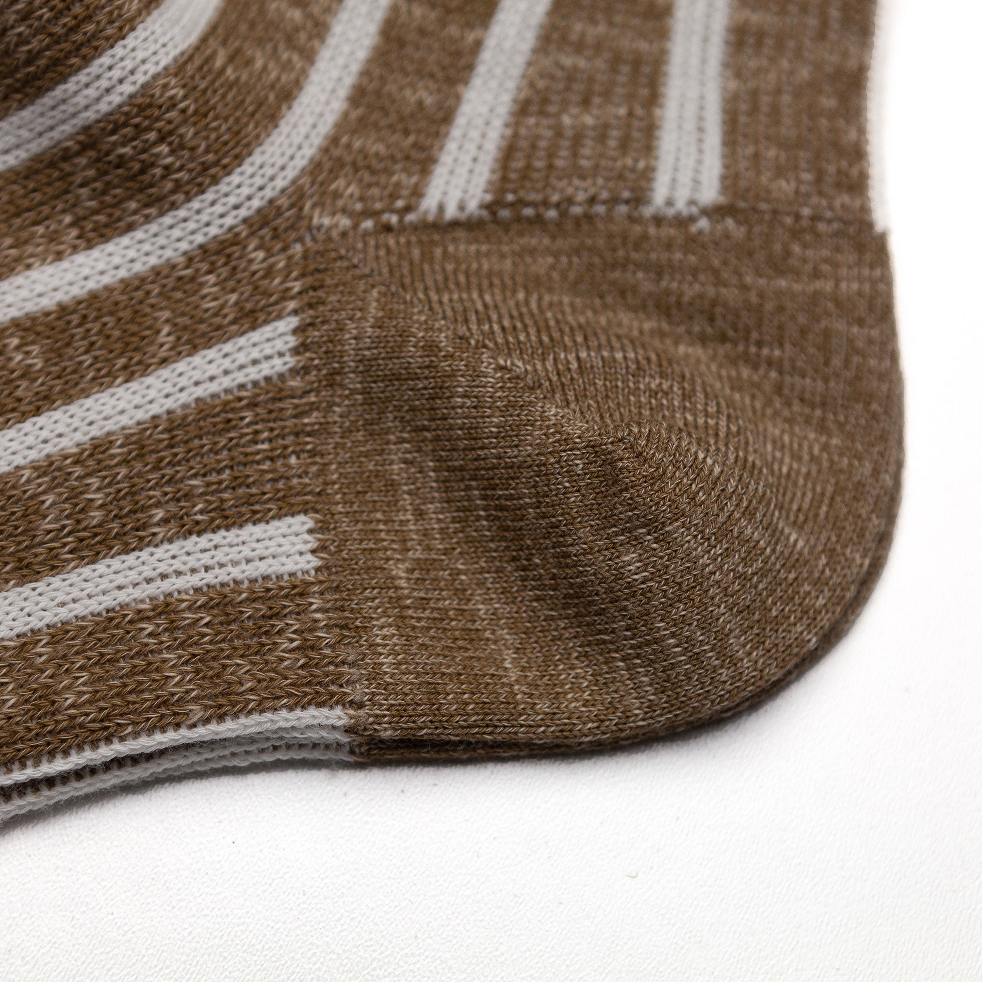 Zannone Socks in Tan & White Stripe