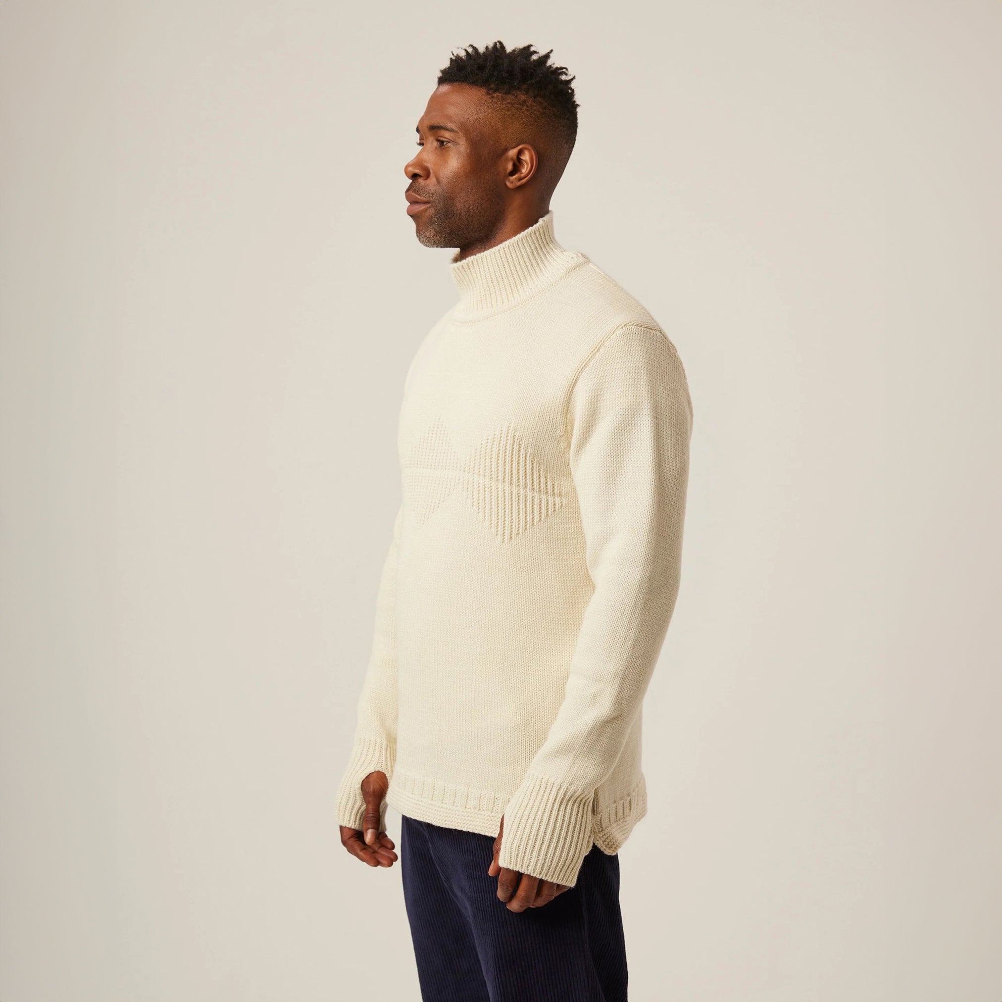 Mountain Guernsey Jumper in Ecru