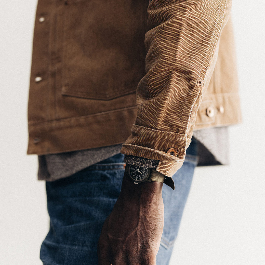 The Ryder Jacket in Tobacco Chipped Canvas