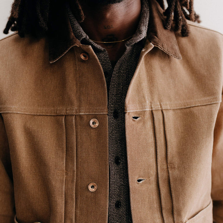 The Ryder Jacket in Tobacco Chipped Canvas