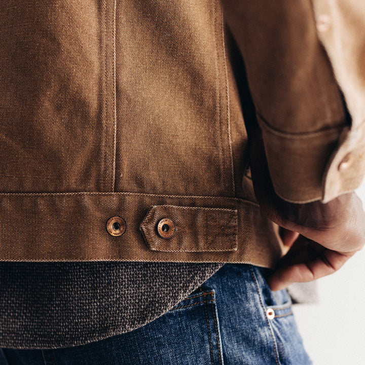 The Ryder Jacket in Tobacco Chipped Canvas