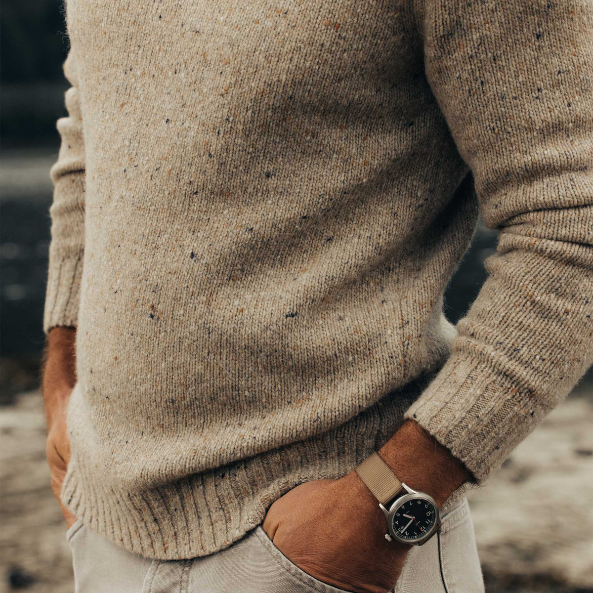 The Seafarer Sweater in Natural Donegal