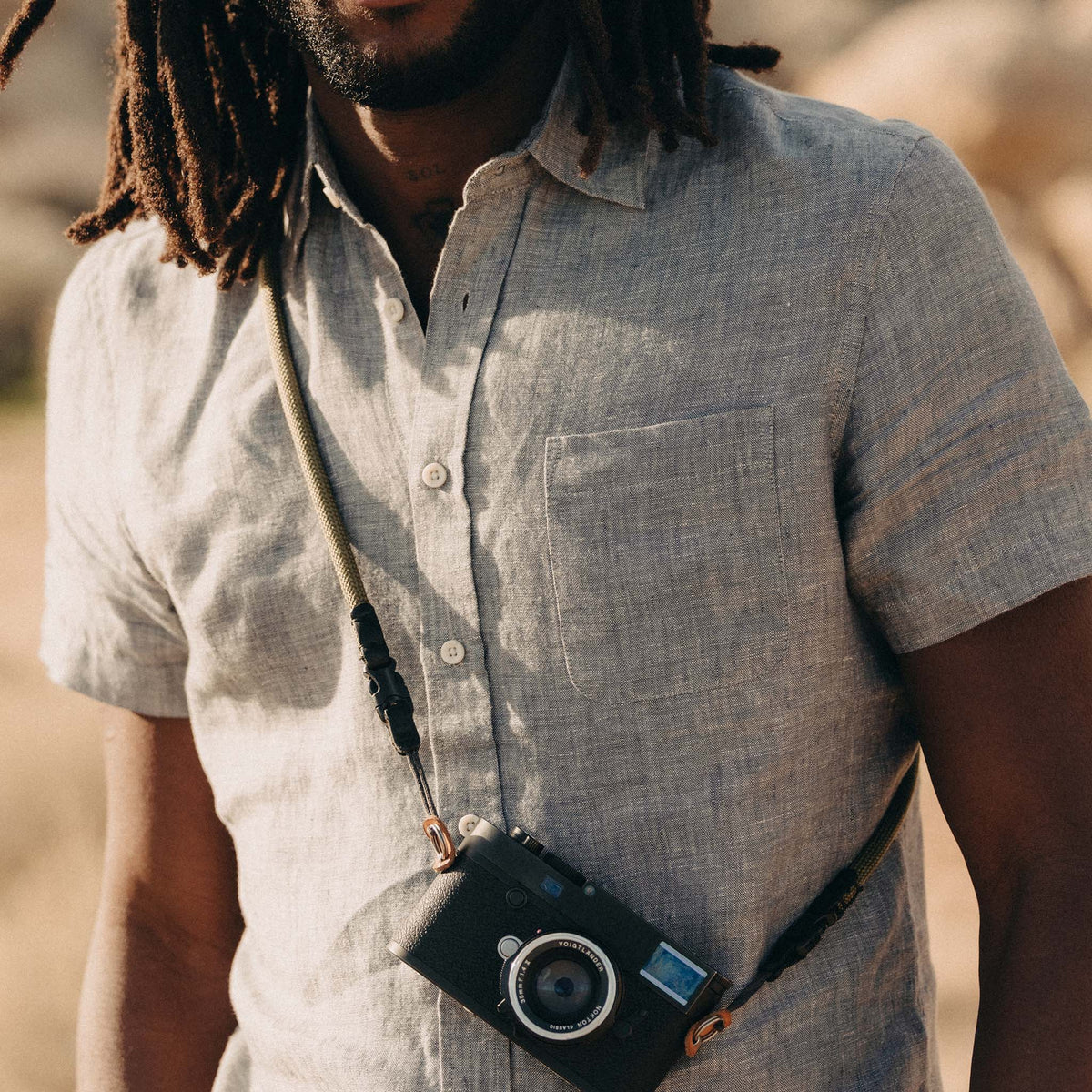 The Short Sleeve California in Faded Navy Hemp