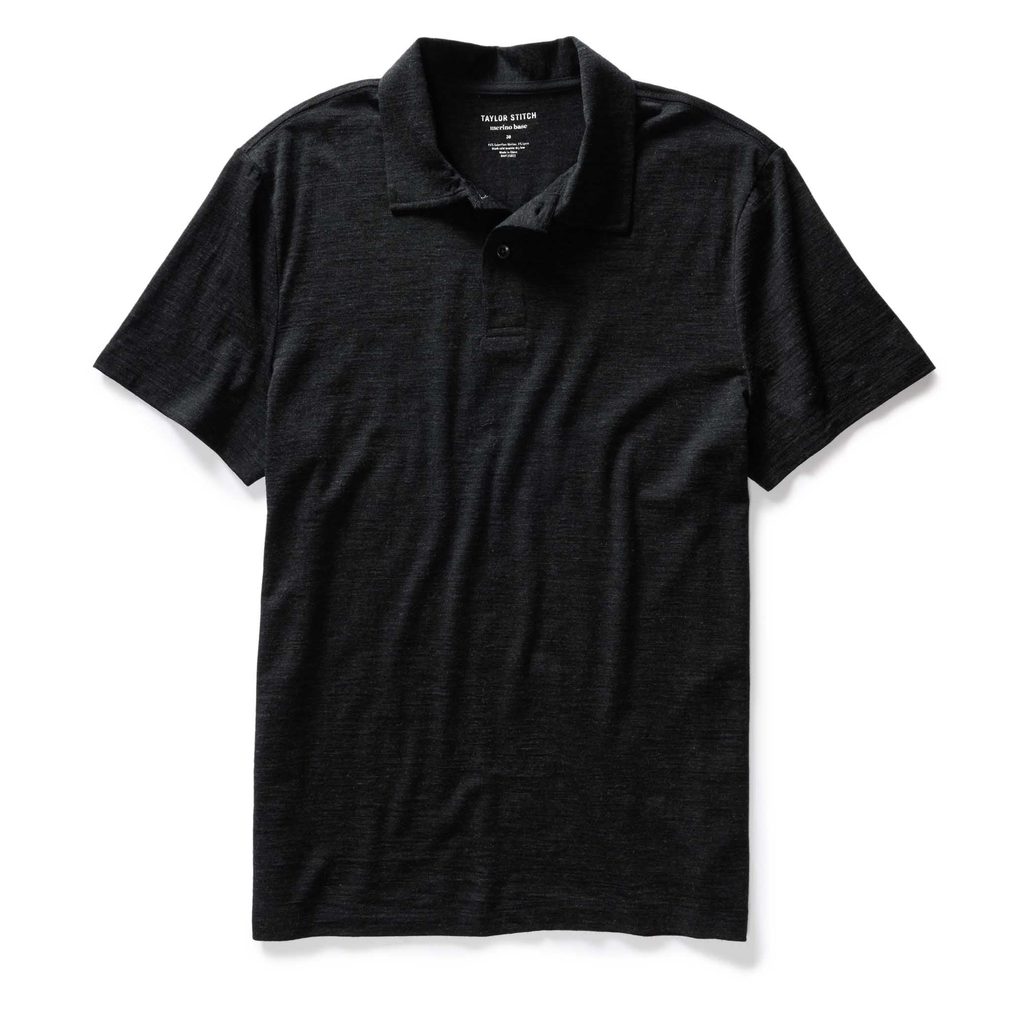 Black merino polo hotsell