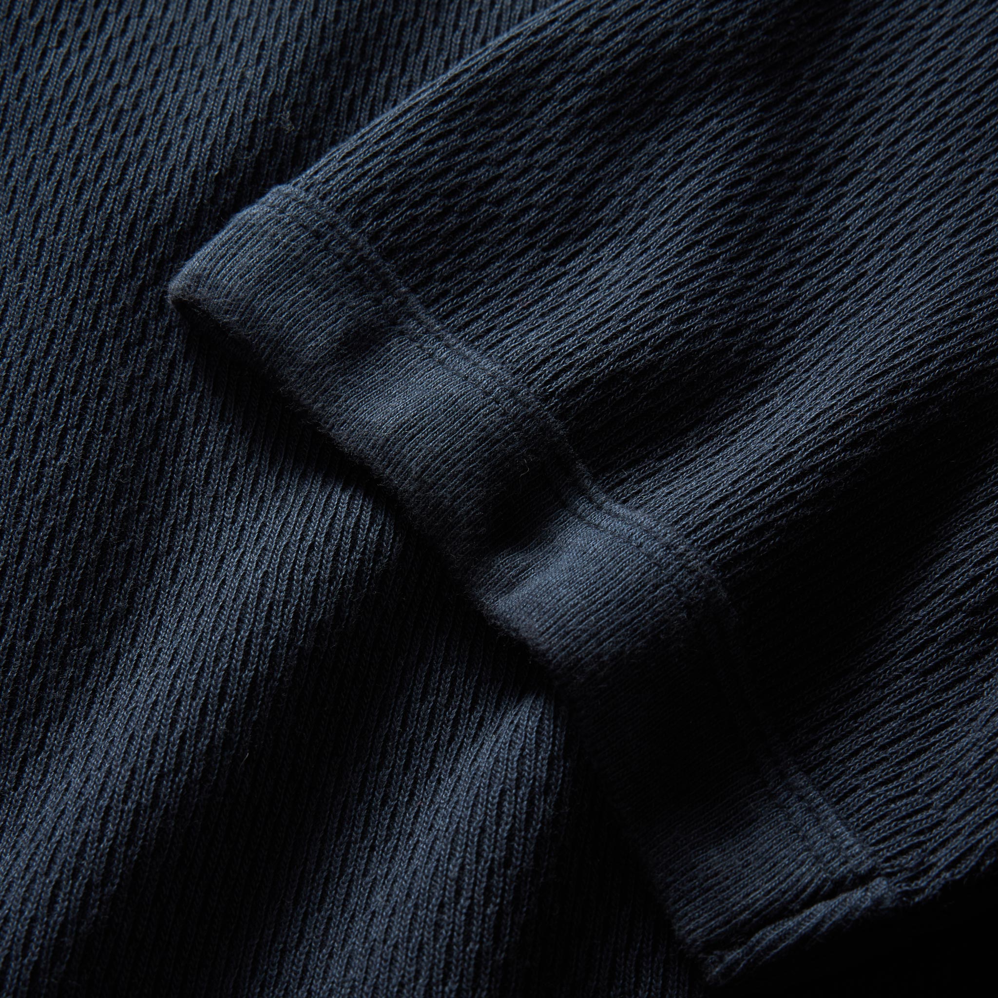 The Short Sleeve Crew in Dark Navy Waffle