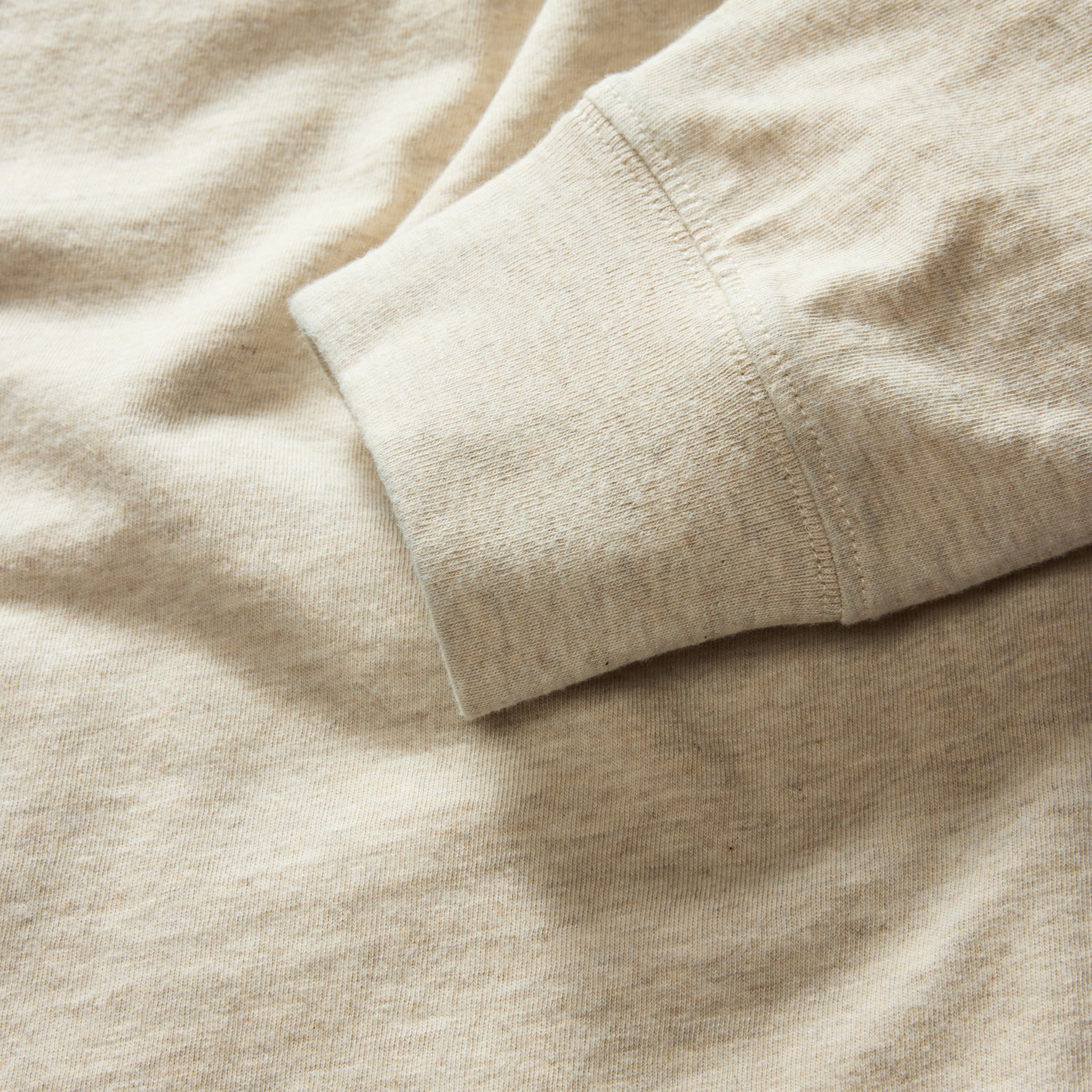 The Organic Cotton Henley in Heather Oat