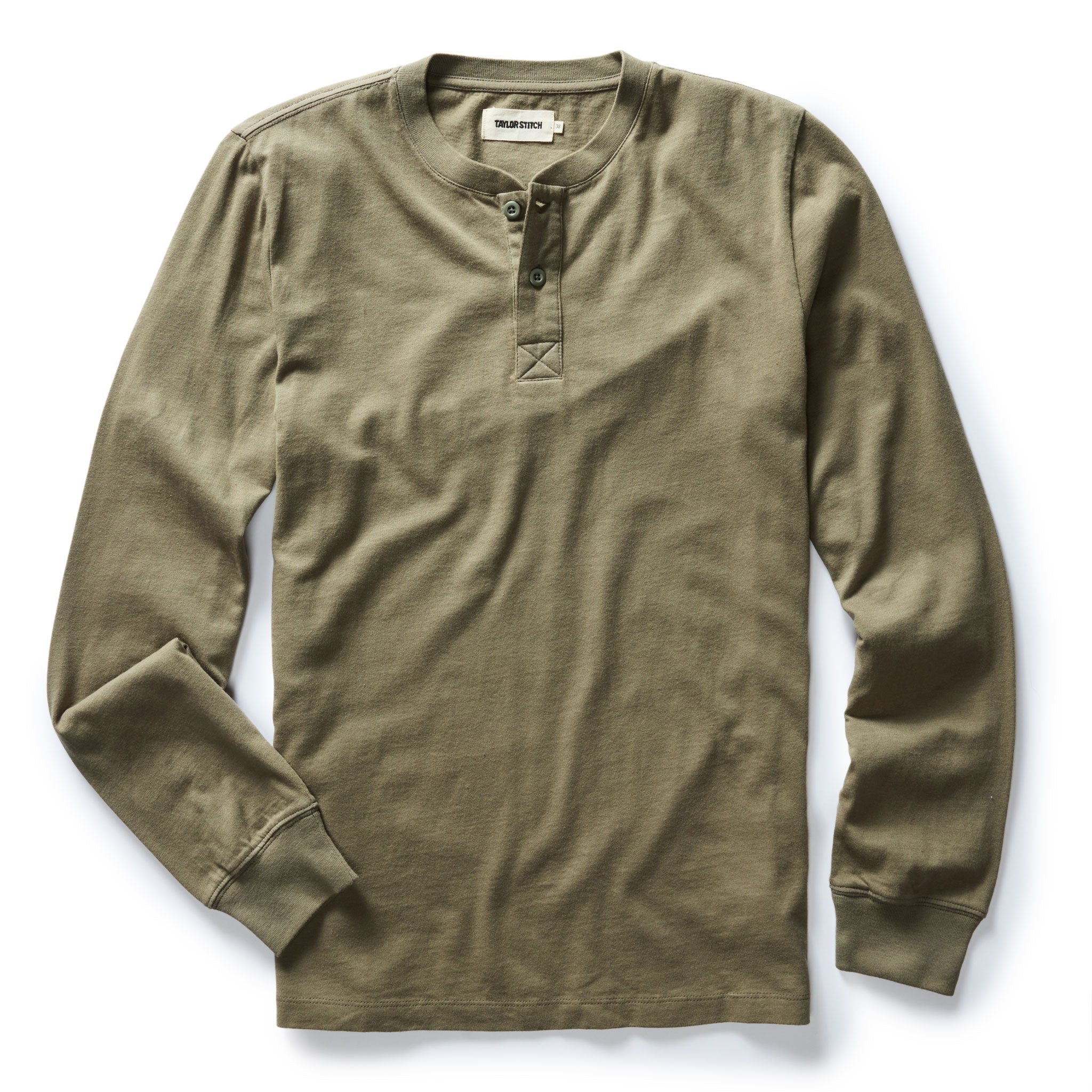 The Organic Cotton Henley in Heather Sage