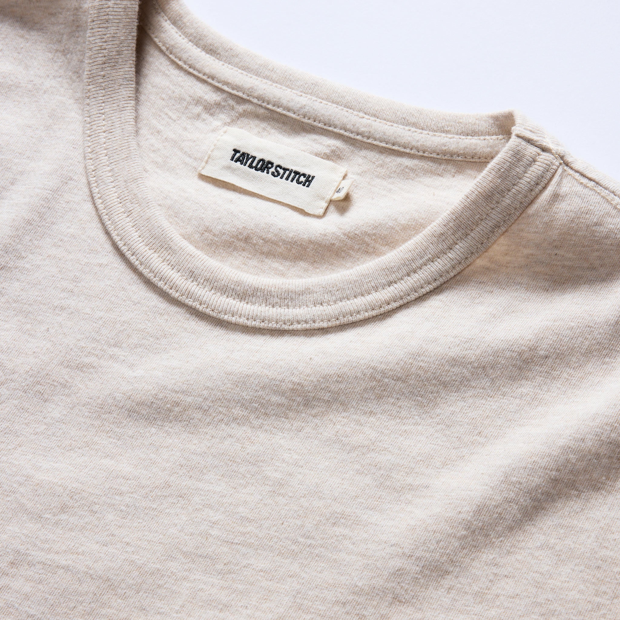 The Organic Cotton Tee in Heather Oat