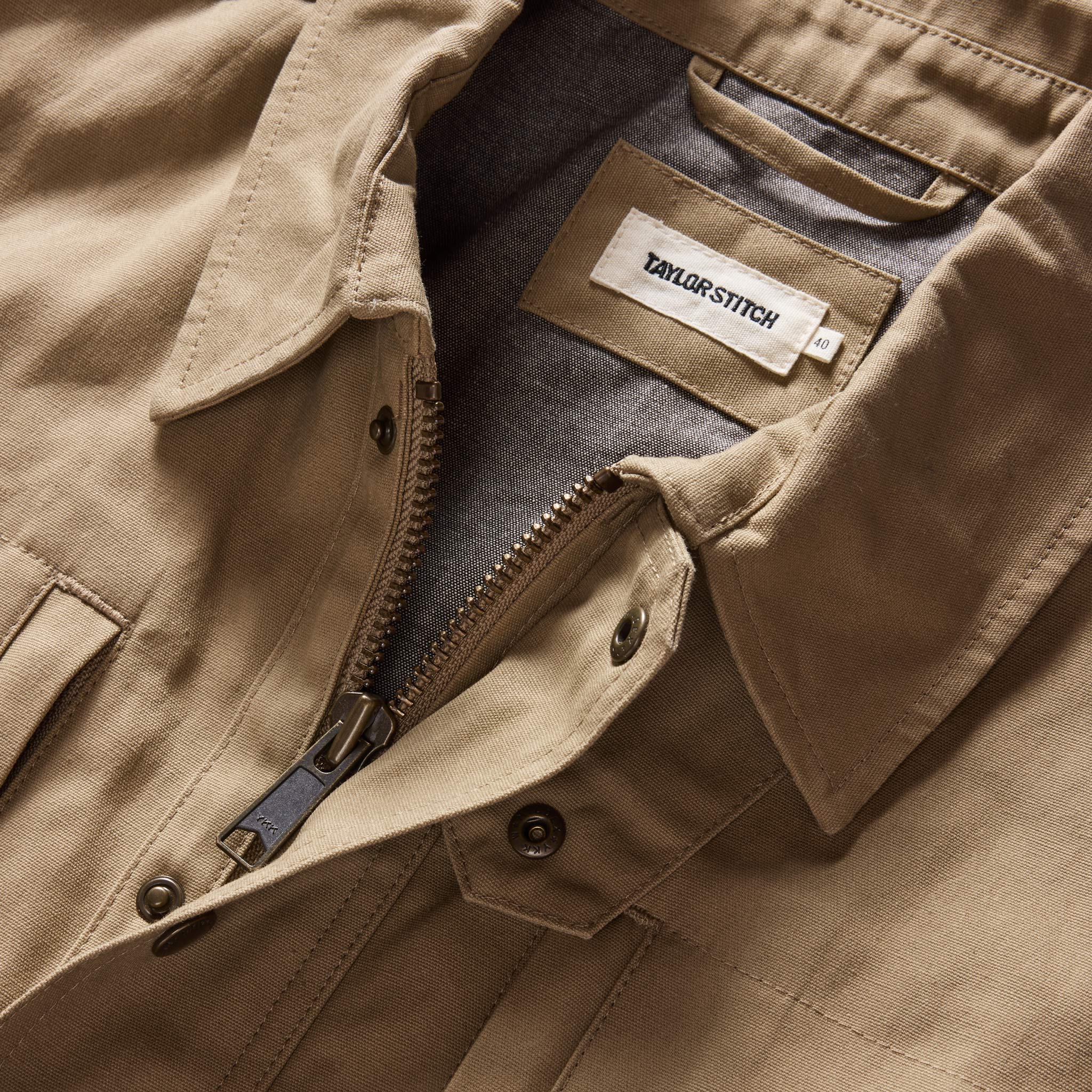 The Pathfinder Jacket in Khaki Dry Wax