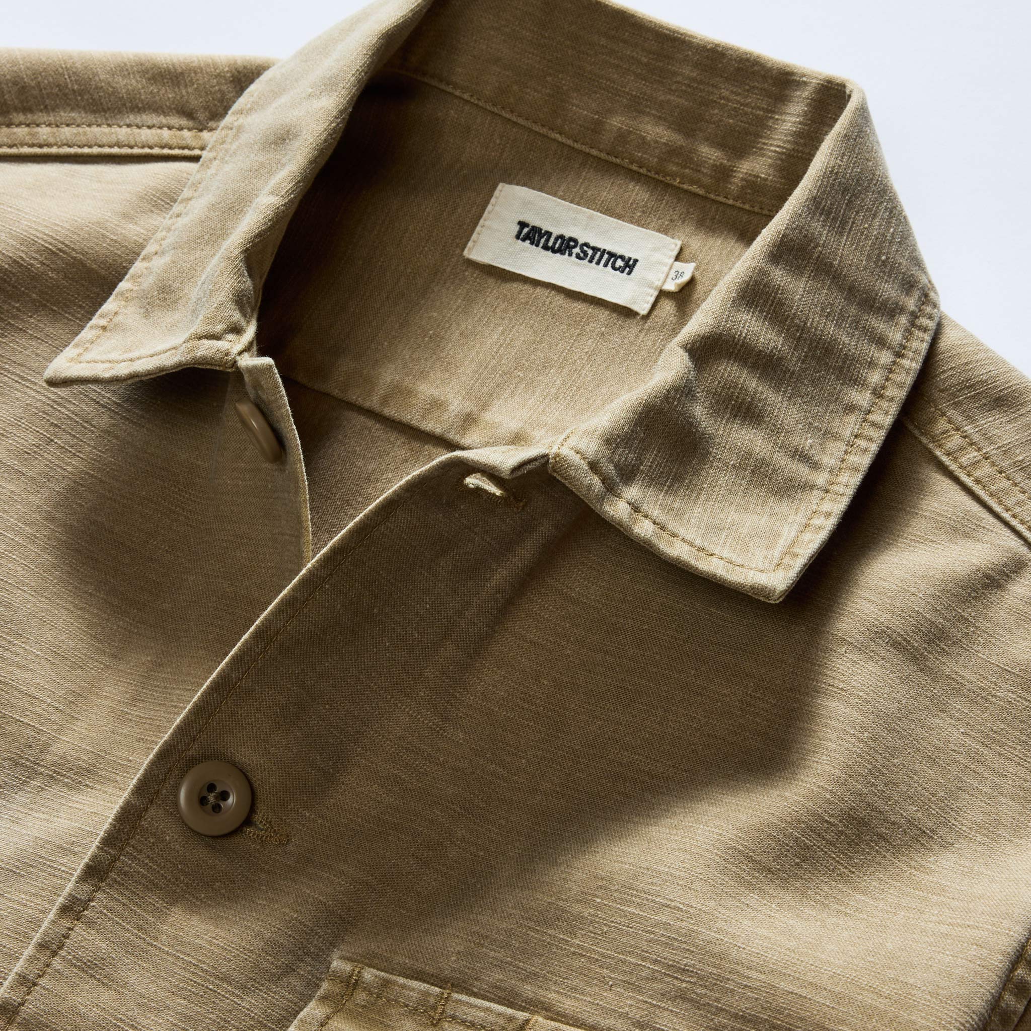 The Surplus Shirt in Khaki Reverse Sateen