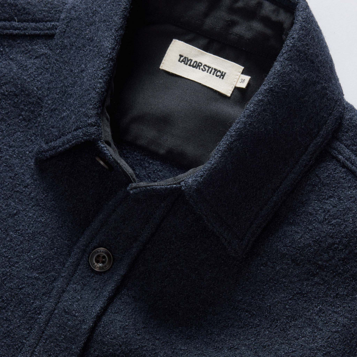 The Connor Overshirt in Dark Navy Boucle