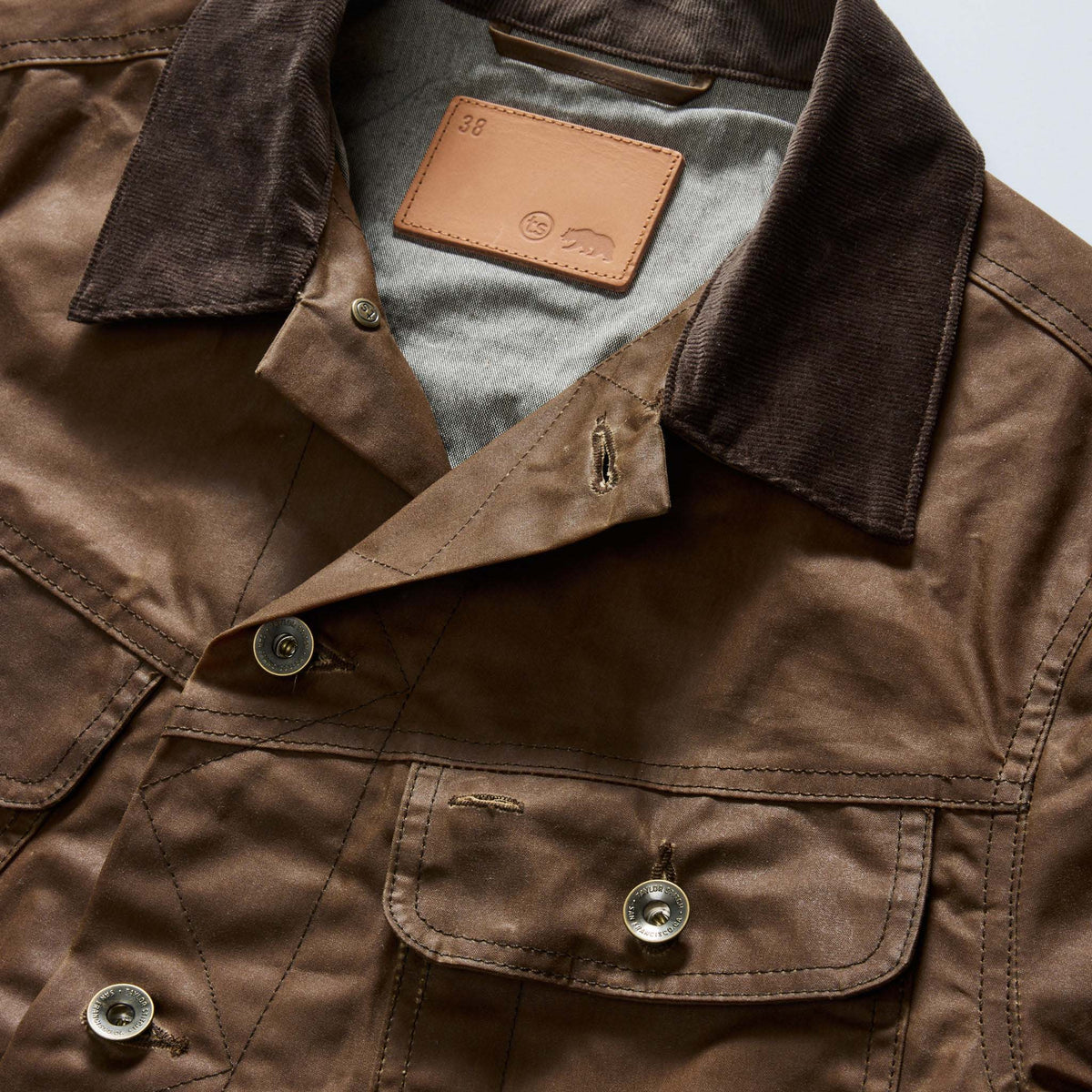 The Long Haul Jacket in Dark Khaki Waxed Canvas