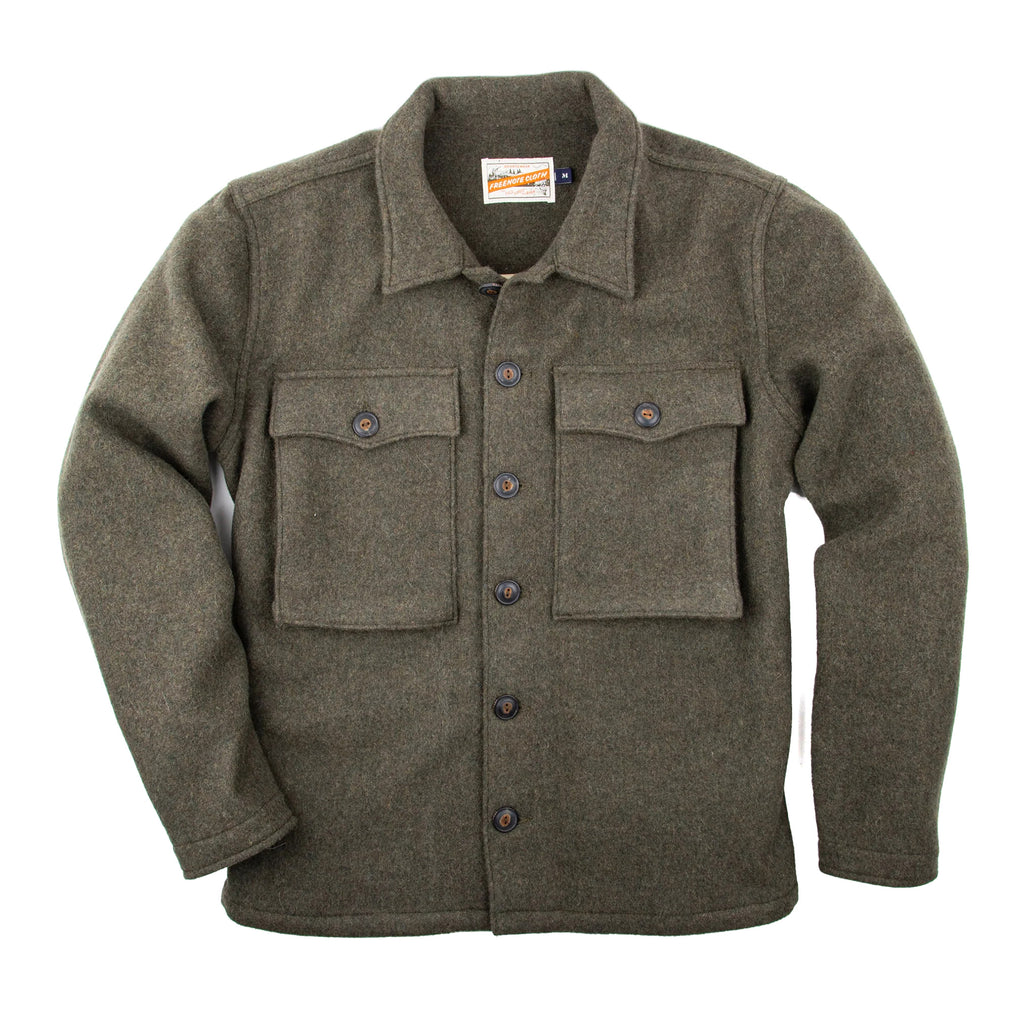 Midway CPO Shirt Jacket in Olive Wool