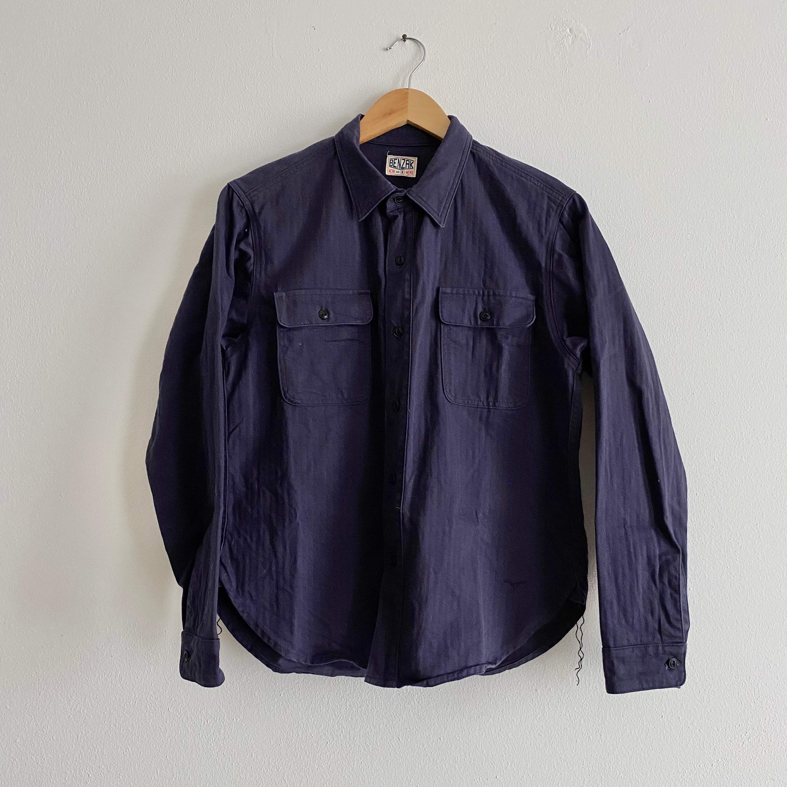 Shirt The - Herringbone - Revive Club Navy 01 Work S BWS —